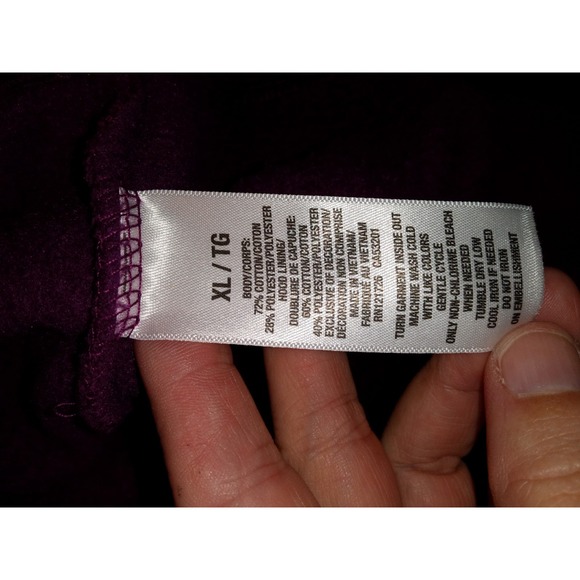 Women's Y2K Aeropostale Spellout purple Pullover  Hoodie‎ Size XL - Picture 10 of 14